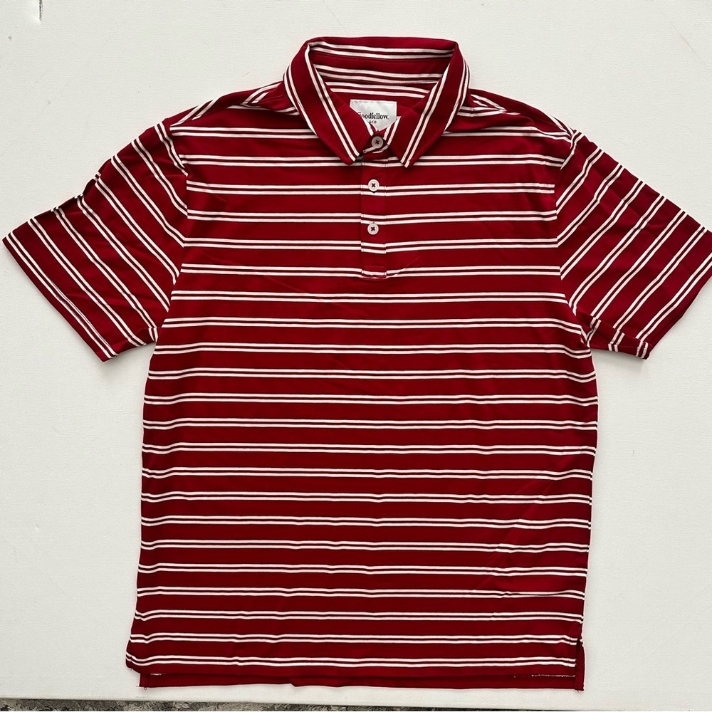 Goodfellow Men's Comfort Wear Striped Polo Shirt Size L